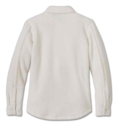 Harley-Davidson Women's H-D Curly Sherpa Shirt Jacket, White 96224-25VW2