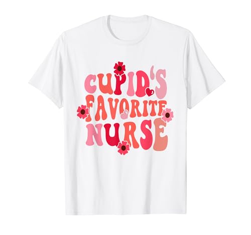 Cupid's Favorite Nurse Valentines Day Cute Nursing Hombres Mujeres Camiseta
