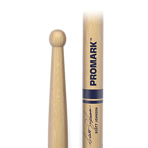 Promark TXDC17W Scott Johnson Hickory Signature Marching Snare Drum Sticks thumb #1