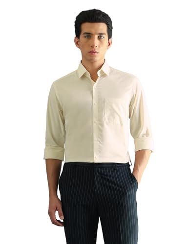 Image of Arrow Slim Fit Mens Formal Shirt - 100% Cotton, Breathable & Comfortable, Full Sleeves Shirts for Men