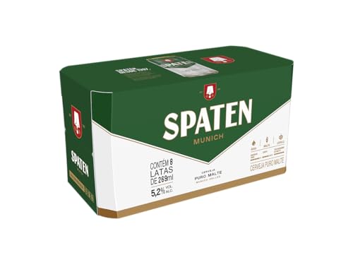 Pack Cerveja Spaten, Puro Malte, 269ml, Lata - 8 Unidades