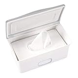 Ubbi Pet Wipes Dispenser, Grooming Wet Wipes Contianer for Dogs and Cats, Moisture Locking Wipes Dispenser, White