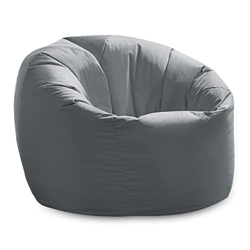 Beanbag Chair Grey - Water Resistant for Indoor & Outdoor Use