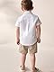NEXT Kurzärmeliges Oxford-Hemd White Bear Embroidery 18 Monate