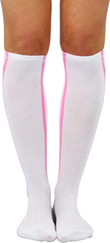Image of ToBeInStyle Women's Knee High Socks with Striped Top