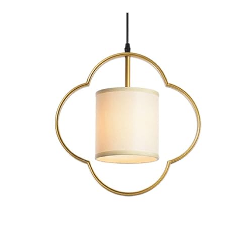 Lampe suspendue en tissu de style chinois pour salle à manger et îlot de cuisine classique