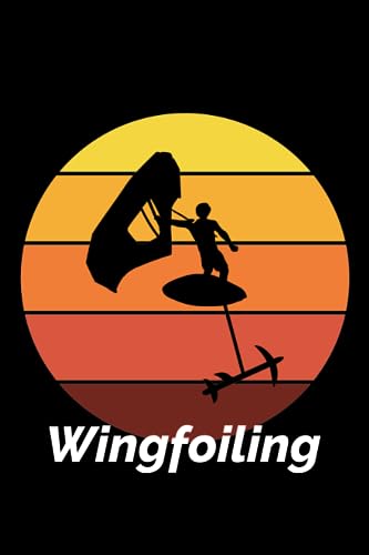 Wingfoiling: Hydrofoil Water Sports Blank Lined Journal Notebook Diary
