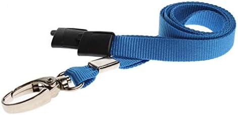 PCL Media Ltd | ID Black Lanyard Neck Strap with Metal Clip and Breakaway Safety Clip & ID Card Holder, Black Lanyard for Neck with Card Holder
