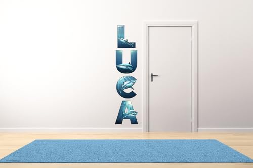Vinilo decorativo tiburón personalizado para habitación de niños miniatura 5