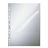 Lieferumfang: 1 x 100 Leitz Standard Prospekthüllen in A4 Format, Farblos mit glänzender Oberfläche, Öffnung oben und Lochseite, 0,085 mm PP-Folie, 47970000