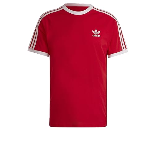 Logo Adidas adidas 3-stripes Tee, T-shirt, Uomo, Better Scarlet, S