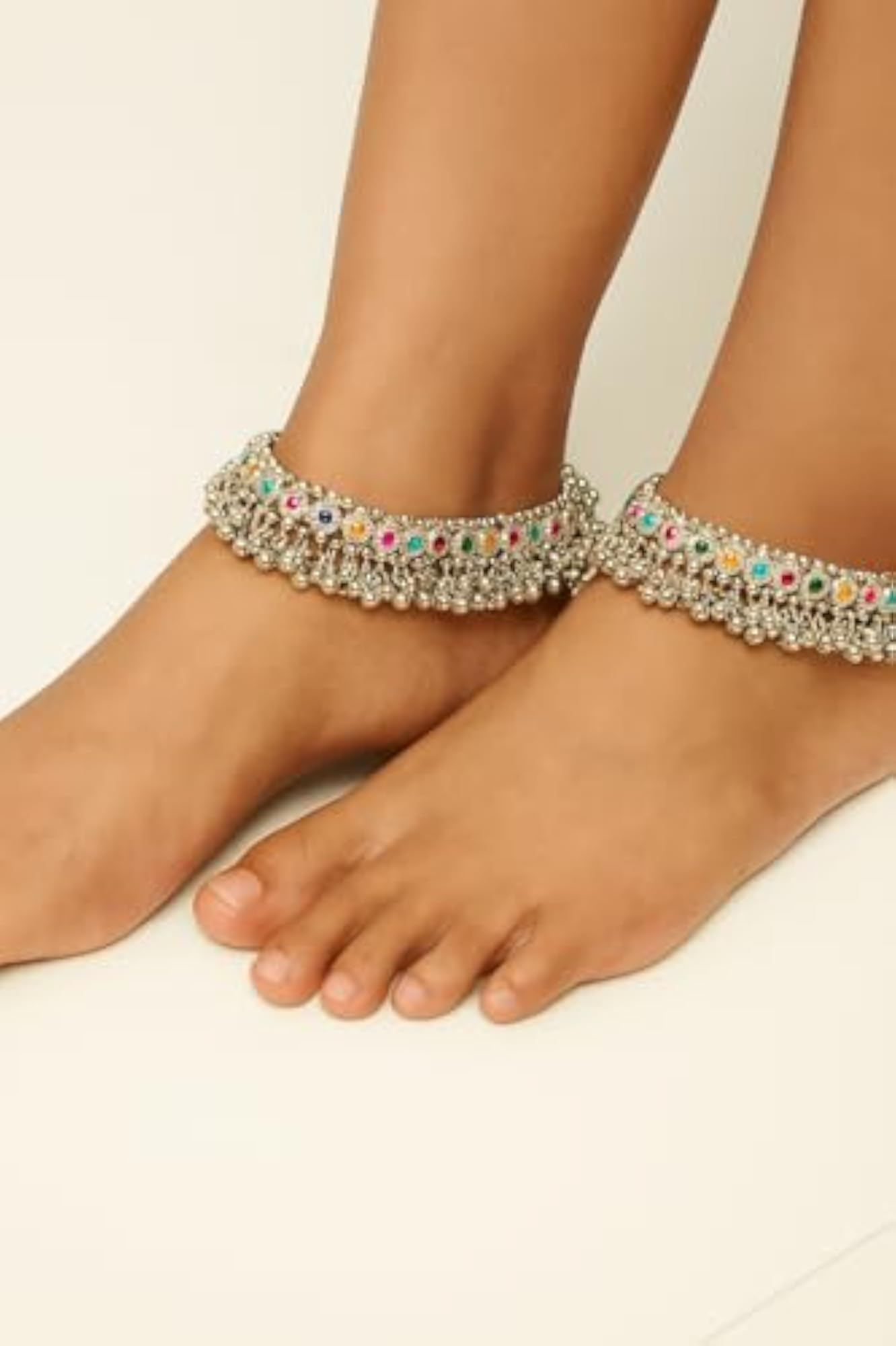Women's Oxidised German Silver Plated Stylish Handmade Anklet