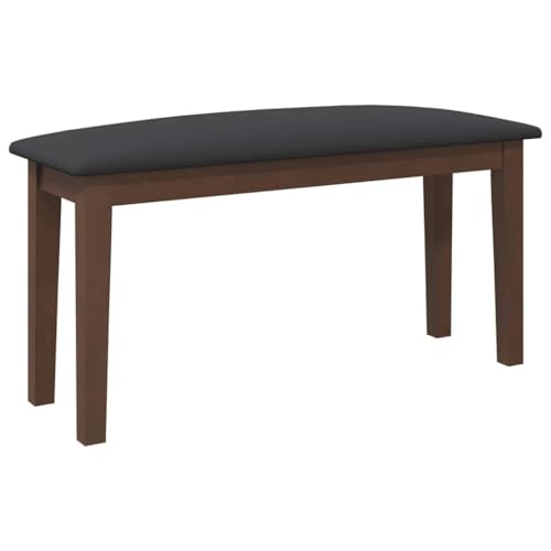 vidaXL Banc 90 cm Marron Bois Massif Caoutchouc, Chaise de Banc, canapé de Banc, Banc d'entrée, siège de Banc, Banc d'intérieur, Banc de Couloir