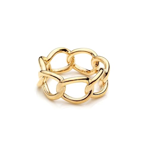 Link Chain Silk Scarf Ring Brooch for Women Girls Fashion Chic Mi...
