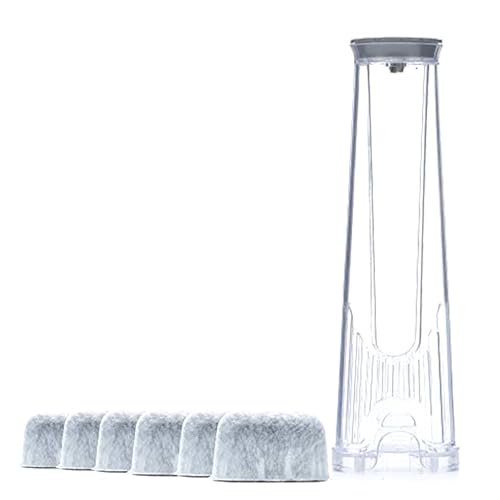 6 cápsulas de filtro de agua para electrodomésticos de cocina, soporte de almacenamiento de filtro de mejora de café para cafeteras