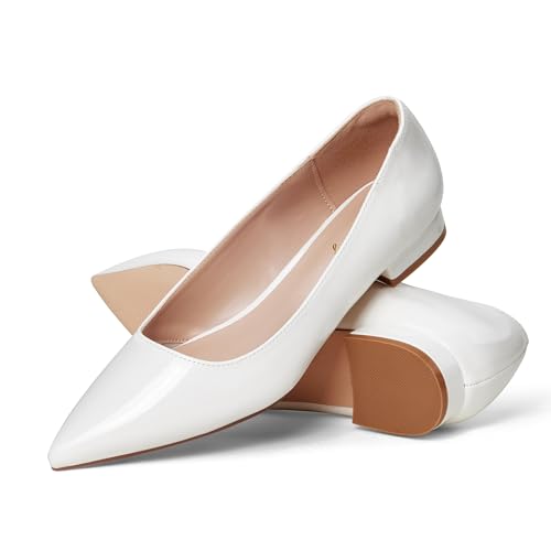 Elisabet Tang Women's Flats Shoes Pointed Toe Casual Chunky Flats Slip on Comfortable Dress Flats Shoes for Lady3