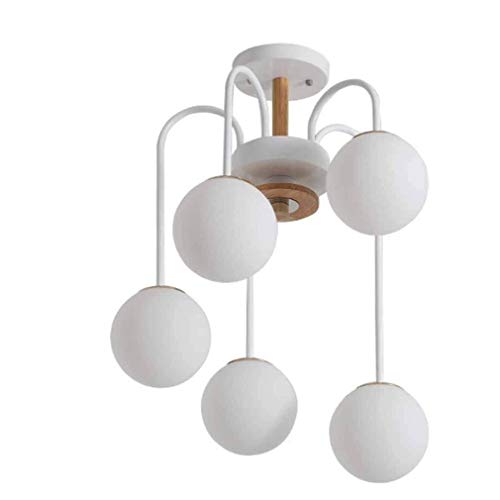 Luminaire suspendu vintage en bois pour éliminer la lumière agressive du salon