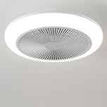 HARPER LIVING Ceiling Fans with Lights and Remote, Dimmable LED Ceiling Fan Lamp, 50W 4000LM Quiet Fan Light with Cover for Bedroom Living Room Kitchen, 3 Color Changing/6 Speeds/Timing