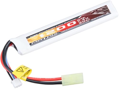 Evike Airsoft - Matrix High Performance 7.4V Stick Type Airsoft LiPo Battery (Model: 1200mAh / 20C / Flat/Small Tam & Long Wire)