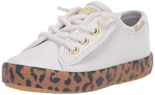 Keds Kids Kickstart Core Crib Shoe, White/Leopard, 8 US Unisex Little Kid
