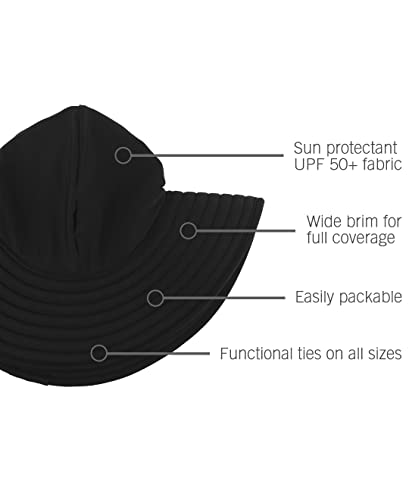 Image of RuffleButts Baby /Toddler Girls UPF 50+ Sun Protective Wide Brim Swimwear Sun Hat