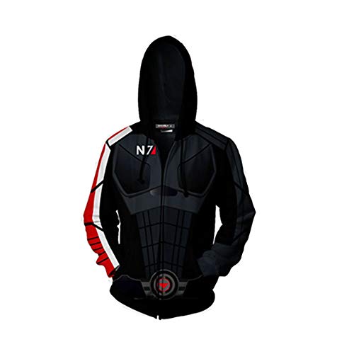 Xcostume Mass Effect Hoodie Game Cosplay Jacket Spring Autumn Sweatshirt Coat Cosplay Costume