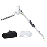 山善(YAMAZEN) 高枝ガーデンポールトリマー AC電源 着脱式伸縮延長ポール付 延長コード10m付き 高枝ばさみ ヘッジトリマー 高枝チェーンソー 剪定 枝切 竹切 剪定トリマー 枝切り 生垣 電動 ポールソー PH-3000