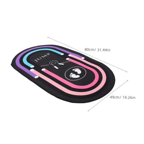 Alfombra ovalada para cuerda de saltar 31.5x19.3 pulgadas poliéster silicona antideslizante miniatura 2