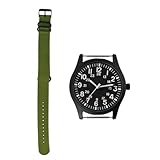 Amosfun Reloj Deportivo y Fácil de Ajustar para Hombre Correa de Nylon Negro, Diseño Estilizado Adecuado para Uso Casual y Actividades al Aire Libre