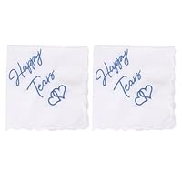 YSJCHEBS 2 Stück Hochzeitstaschentücher, Bestickte Taschentücher, Süße Einfache Taschentücher, Geschenktaschentücher, Hochzeitszubehör