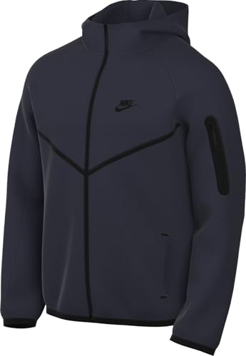 Nike Tech Men's Full-Zip Windrunner Hoodie (HV0949-451, Obsidian/Black)