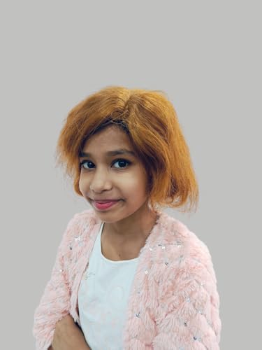 Image of BookMyCostume Brown Blonde Color Foreigner Hair Wig for Boys Fancy Dress Costume Accessories