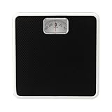 Taylor Analog Scale, Dial Scale for Body Weight, Mechanical Bathroom Scale, Highly Accurate Non-Digital Weighing Machine, Measures Weight up to 300 lb Capacity, Battery Free, FSA HSA Eligible, Black
