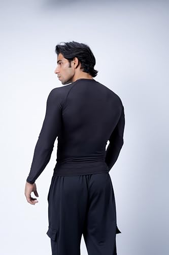 Image of COITONIC Men's Full Sleeve Compression T-Shirt - Athletic Base Layer for Gym, Sports & Fitness Training