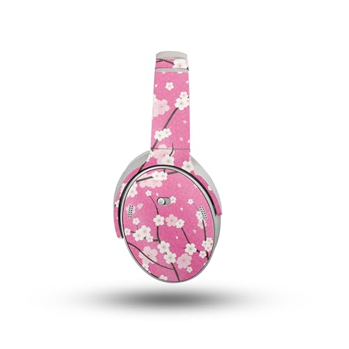 Image of Glossy Glitter Headphone Skin Compatible with Bose QuietComfort Headphones (2023) - Sakura Pink - Premium 3M Vinyl Protective Wrap Decal Cover - Easy to Apply | Crafted in The USA by MightySkins