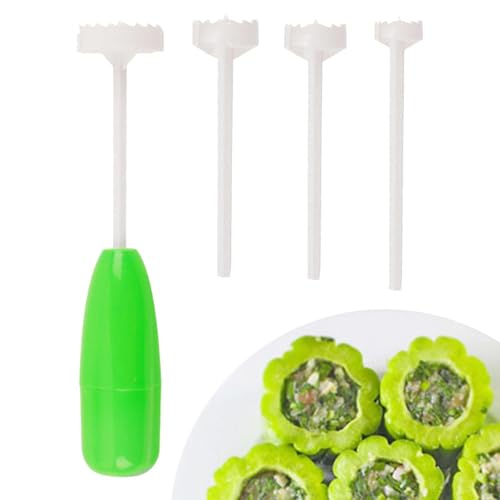野菜ピッター - ペッパーシード芯抜き器 | 異なるモードの芯抜きツール 種子リムーバーツール フルーツスパイラルカッター キッチン用野菜ピーラー 果物と野菜の芯