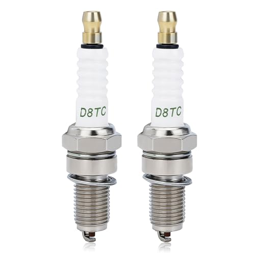 D8EA Spark Plug for NGK 2120 D8EA Torch D8TC Bayou Wolverin GL1000 TW200 CH250 CF250 4 Stroke 125cc 150cc 200cc 250cc Scooter Dirt Bike ATV 2 PACK