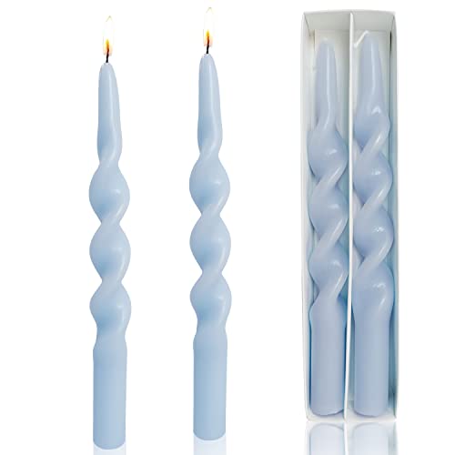 12 Pack Black Taper Candles - 10 Inch Tall Unscented Candlesticks For Decor