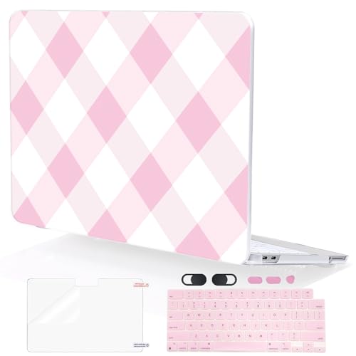 Funda MacBook Neo 13 2026 rígida de alta resistencia y diseño de cuadros con protector