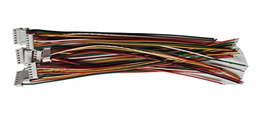 10 Sets JST XH 2.54MM 6 Pin Female con cables planos 200MM miniatura 2