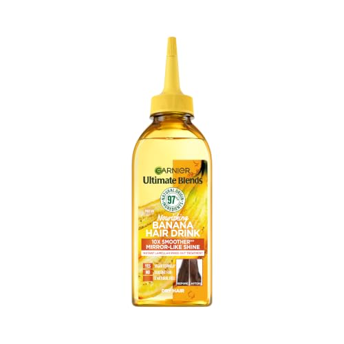 Garnier Instant Lamellar Water Rinse-Out Liquid Conditioner For Dry Hair Frizz Free Mirror Like Shine Ultimate Blends Nourishing Banana Hair Drink 200ml