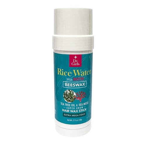 Rice Water Extra Mega Hold Hair Beeswax Stick 2.11oz/ 60g (Pomegranate & Honey)