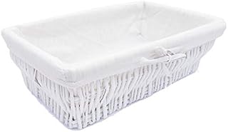 Full Wicker Strong Wider Shallow Wicker Storage Basket Xmas Hamper Basket Gift[Pine,X Small (29 x 15.5 x 8cm)]