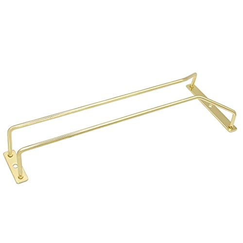 Lot de 3 porte-verres à vin doré de 30,5 cm, porte-verres à pied en acier inoxydable, support à suspendre pour armoire, cuisine, bar – Image 6