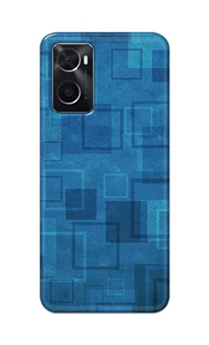 Image of Printed Hard Back Cover Case for Oppo A76 | Oppo A36 | Oppo A96 Back Cover (Plain Azure Blue) -1302
