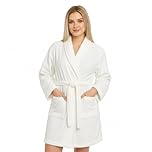 BURAKH Unisex Cotton Terry Bathrobe – Soft Absorbent Towel Dressing Gown Robe for Men & Women, Luxury Spa & Home Loungewear