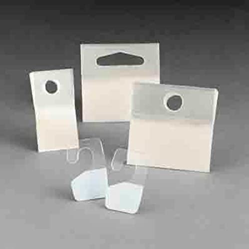 Image of 3M Hang Tab 1075, Clear, 2 in x 2 in, Conveniently Packaged