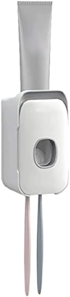 Amazon｜歯磨き粉ディスペンサー 自動歯磨き粉絞り器ディスペンサー 子供&ファミリーシャワー用 壁マウントバスルームアクセサリー 超粘着吸盤付き  (グレー)｜歯ブラシスタンド - ホーム＆キッチン オンライン通販 歯磨き粉ディスペンサー、家族＆キッズシャワーのための自動歯磨き粉スクイーザー、防水、壁台紙のバスルームアクセサリー