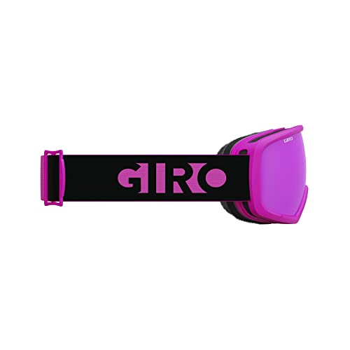 Giro Stomp Youth Snow Goggles - Pink Black Blocks - Amber Pink Lens - One Size - Image 4