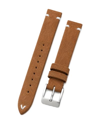 Image of 18MM Suede Watch Strap - Soft Suede Finish, Stainless Steel Buckle, Compatible with Smart & Analog Watches